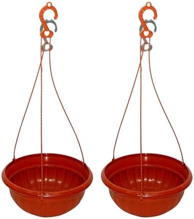 Elianware Brand - Hanging Planter Pots with Hooks, Set of 2,Size : D265 ...