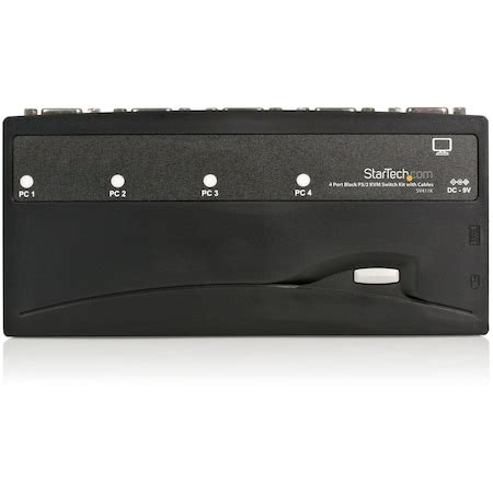 Startech.Com 4 Port Black PS/2 KVM Switch Kit with Cables SV411K | Zoro