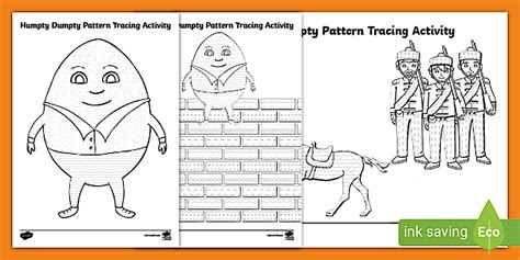 Humpty Dumpty Pattern Tracing Activity
