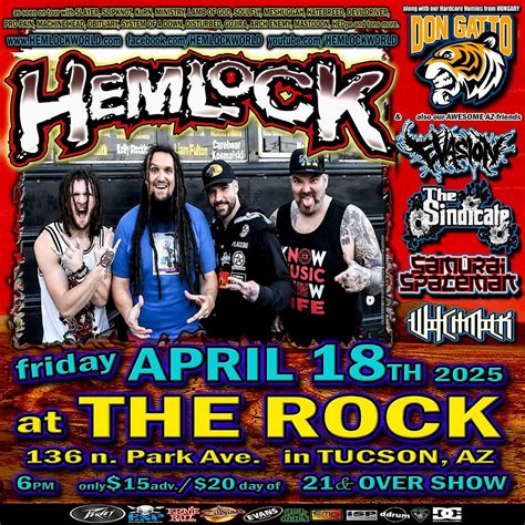 Hemlock with Don Gato at The Rock Tucson, The Rock, Tucson, 18 April ...