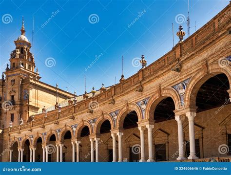 Spanish Steps in Seville Historic Renaissance Building with a ...