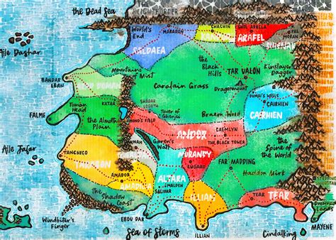 The Wheel of Time Map, the Westlands, Wall Map - Etsy