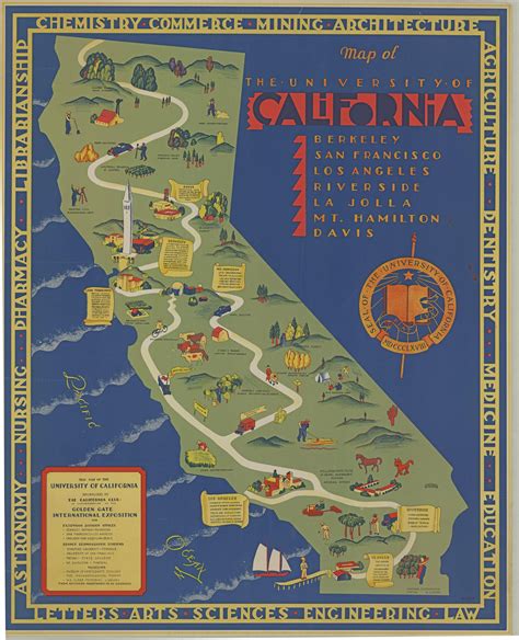 Map Of Universities Of California