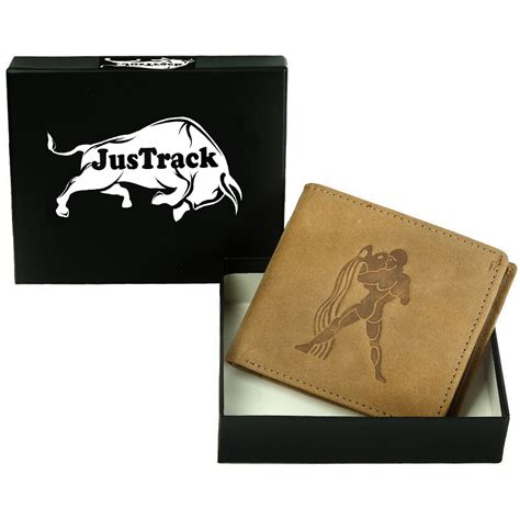 Buy Justrack Men Tan Genuine Hunter Leather Wallet (8 Card Slots) Big ...