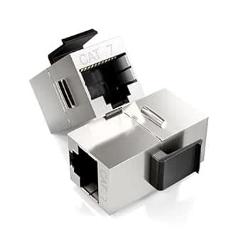 ZOERAX 24-Pack CAT7 Coupler RJ45 Keystone Shielded Coupler, Shielded ...