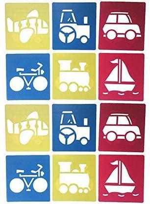 Genrc Drawing Stencils Transportation Patterns For Painting Education ...