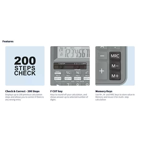 Casio Calculator MJ-120GST 12 Digit With Check Correct & with 5 GST ...