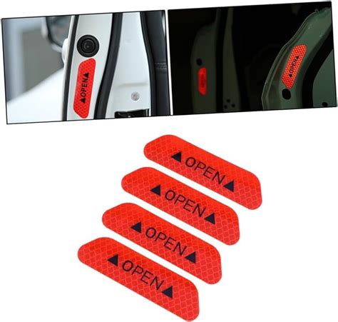 Careflection Car Door Reflective Open Warning Safety Sticker (Red ...