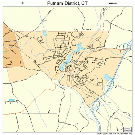 Putnam District Connecticut Street Map 0962745