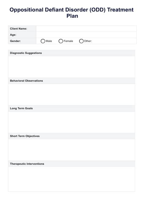 ODD Therapy Worksheets & Example | Free PDF Download