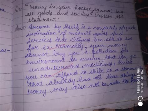 "money cannot buy all the goods and services that one need to live well ...