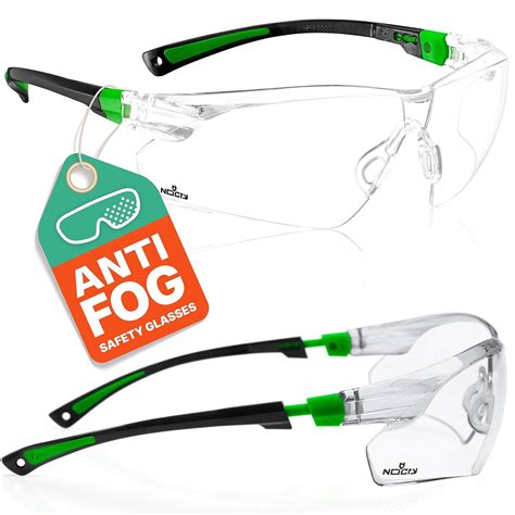 NoCry Safety Glasses with Clear Anti Fog Scratch Resistant Wrap-Around ...