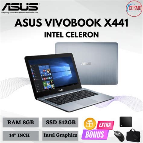 Jual LAPTOP ASUS X441 INTEL CELERON | RAM 8GB SSD 512GB | 14" INCH ...