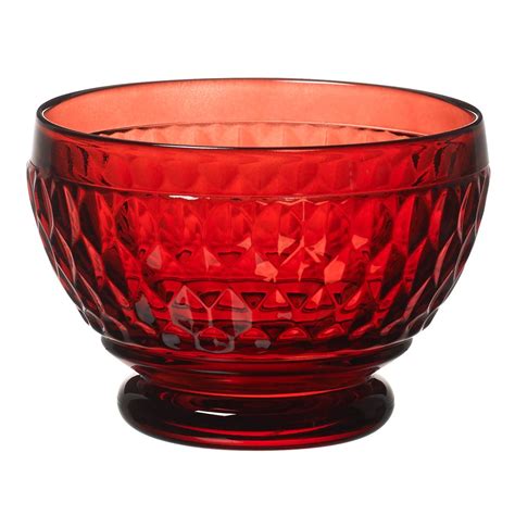 Buy Villeroy & Boch Boston Glass Bowl Set of 4, Red Online at Low ...