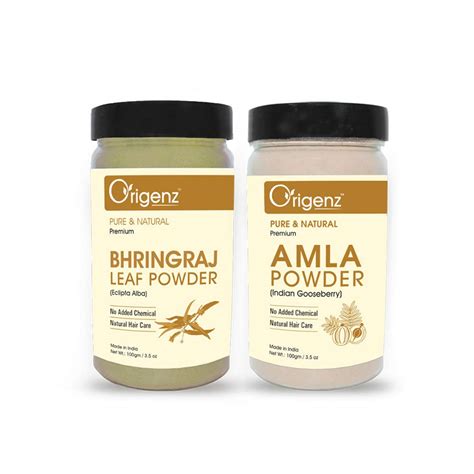 Origenz Natural Hair Care 2 Powders Combo 200 gm - Amla and Bhringraj ...