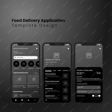 Premium Vector | Food app template vector design. shopping app ...