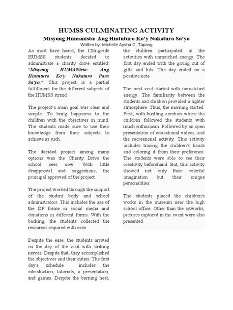 Humss Culminating Activity Module 的图像结果