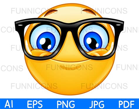 Smiley Face With Glasses Clip Art