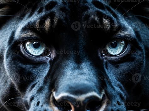 Close up on a black panther eyes on black 54331075 Stock Photo at Vecteezy