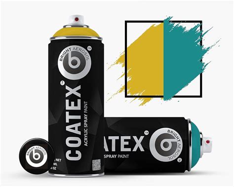 Coatex Lemon yellow & Turquoise blue Spray Paint 400 ml (Pack of 2 ...