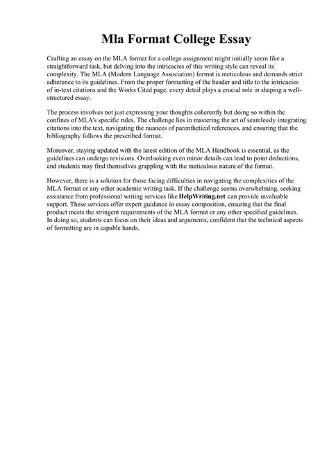 Image result for MLA Style Essay Format