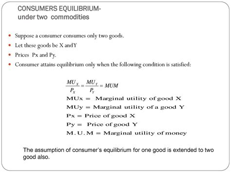 Image result for Consumers Equilibrium Two Commodity Model Slide