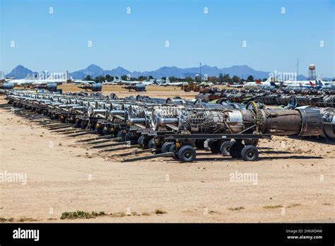 Davis-Monthan Air Force Base AMARG boneyard in Tucson, Arizona Stock ...