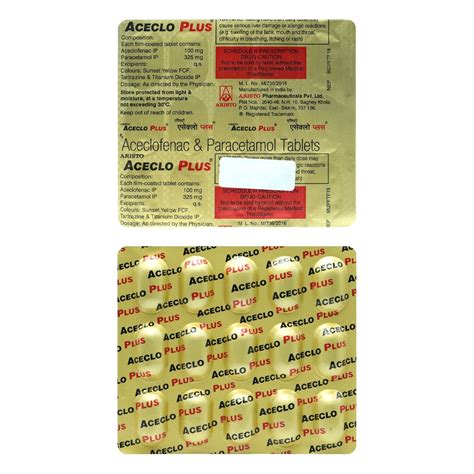 Aceclo Plus Tablet | Uses, Side Effects, Price | Apollo Pharmacy