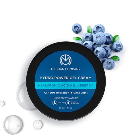 The Man Company Hydro Power Face Cream Gel with Hyaluronic Acid and ...