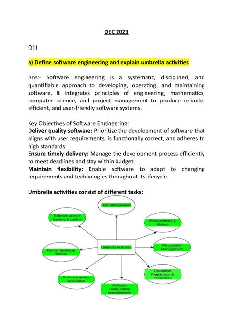 SEPM PYQ ANS 2023 - DEC 2023 Q1) a) Define software engineering and ...