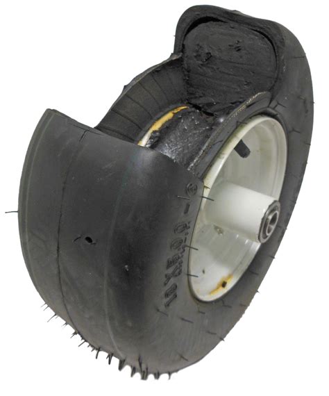9x3.50-4 Solid Rubber Smooth Tire with Rim (5/8" Bearing) | BMI Karts ...