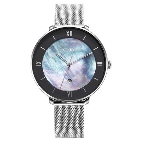 Buy Online Titan Workwear Mother Of Pearl Dial Analog Stainless Steel ...