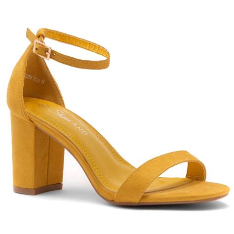 Madeline Womens Open Toe Ankle Strap Chunky Block Low Heel | Desertcart ...