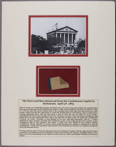 Lot - THE LAST CONFEDERATE FLAG AND THE FIRST SERMON FOR FREED BLACKS ...