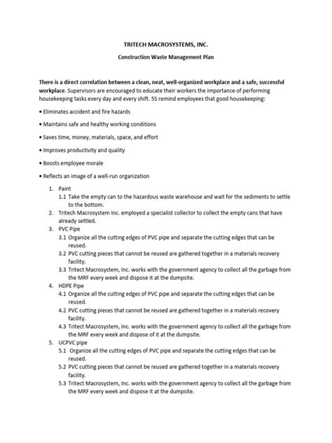 Image result for Waste Management Plan