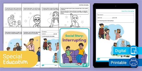 Interrupting: Social Story for Special Education - Twinkl
