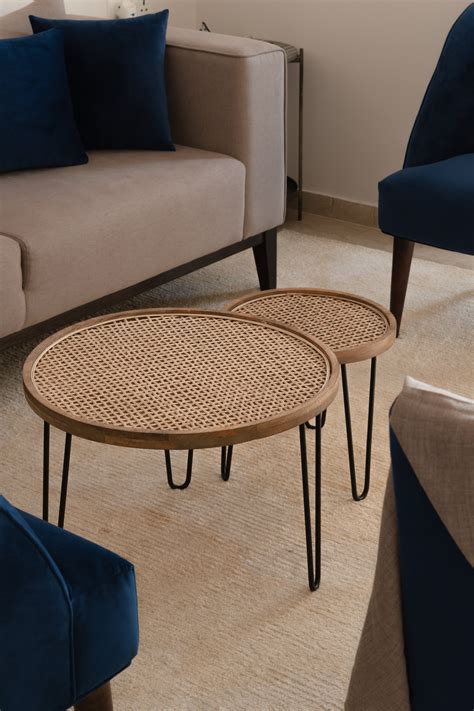 Rattan Nesting Coffee Tables, Set of 2 – Fleck