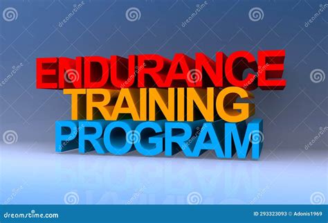Endurance Training Program on Blue Stock Illustration - Illustration of training, programs ...