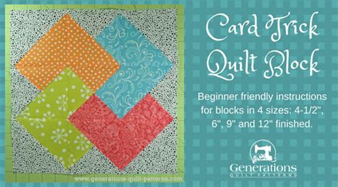 Image result for Free Card Trick Quilt Block Pattern