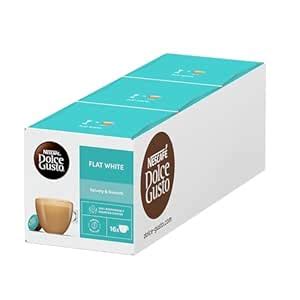 Dolce Gusto Nescafé Flat White Coffee Pods, 16 Capsules (Pack Of 3 ...