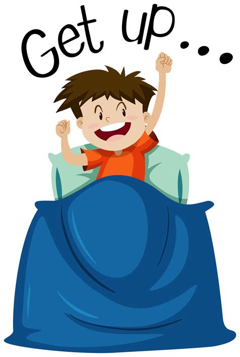 Wordcard para levantarse con niño levantarse 300283 Vector en Vecteezy