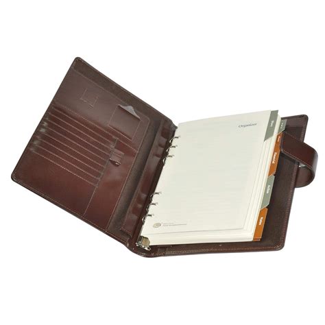 FIS Genuine Leather Planus Organizers, A5 Size, Brown Color - FSORLO5BR ...