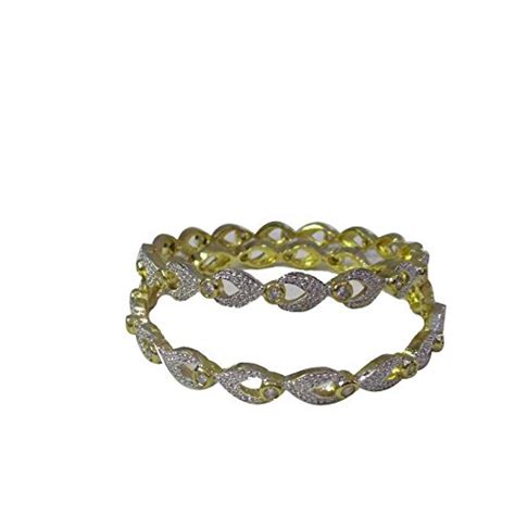 Buy RGS Women's designer oval shaped bangle in golden color, size 2/6 ...