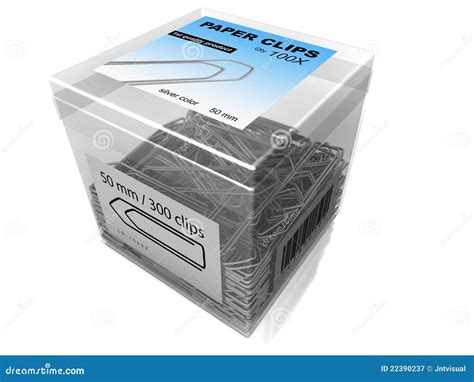 Plastic Box of Big Paper Clips Stock Illustration - Illustration of ...