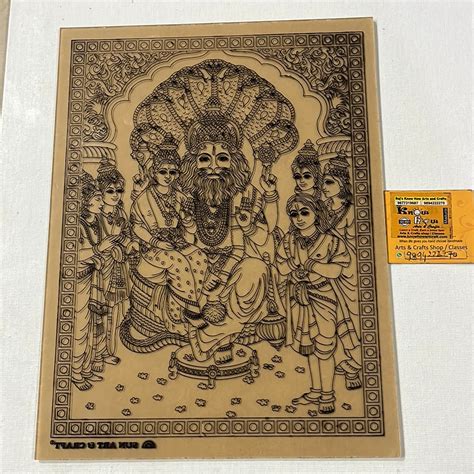 Narasimha Swamy Tanjore Reverse Fibre Glass Painting – KnowHowArtCraft
