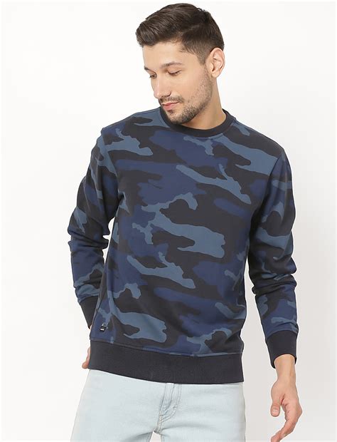 Buy Cotton Mix Printed Round Neck Sweatshirt at Marks & Spencer
