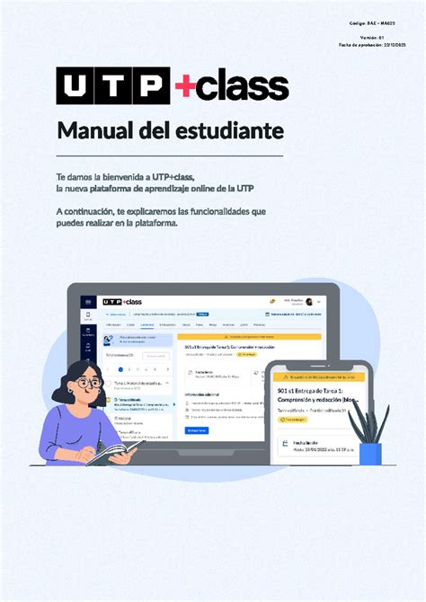 Manual del Estudiante para UTP+Class (SAE – MA) - Guía Completa - Studocu