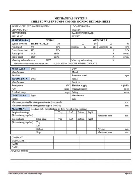 Image result for Pump Alignment Sign Off Sheet