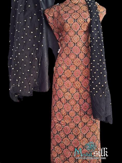 Modal Silk Modal Silk DressMaterial - Bandhani - Ajrak - Wholesaler ...