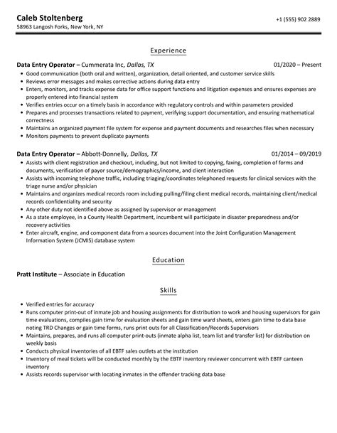 Image result for Data Entry Operator Resume Jobs